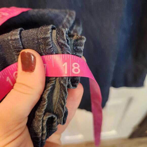 NYGARD Women's Denim Blouse with bell sleeves- Size Medium - Picture 8 of 8